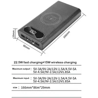 Boîtier de batterie externe à charge rapide pour téléphone portable, chargeur portable bricolage, QC3.0, 6x21700, 22.5W 5