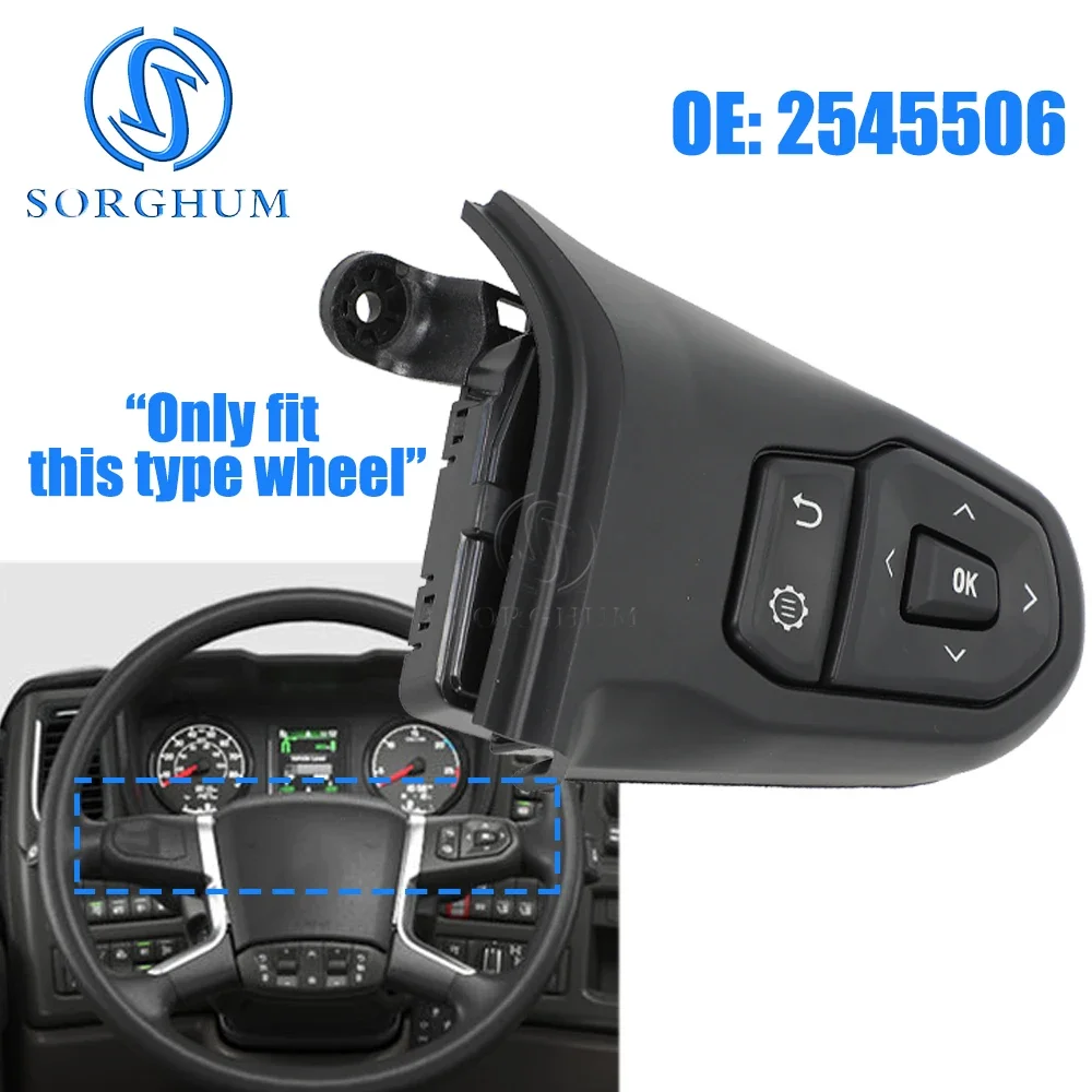 SORGHUM For Truck Scania L,P,G,R,S 2016- Steering Wheel Switch Multifunction Module Control Button 2545506 2545505 2568445