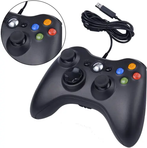 Imagen 2 del producto Controlador de juego con cable USB STORM WYRM para consola Xbox 360 Joypad para Win 7/8/10 piezas Joystick Controle Mando Gamepad ForXbox 360