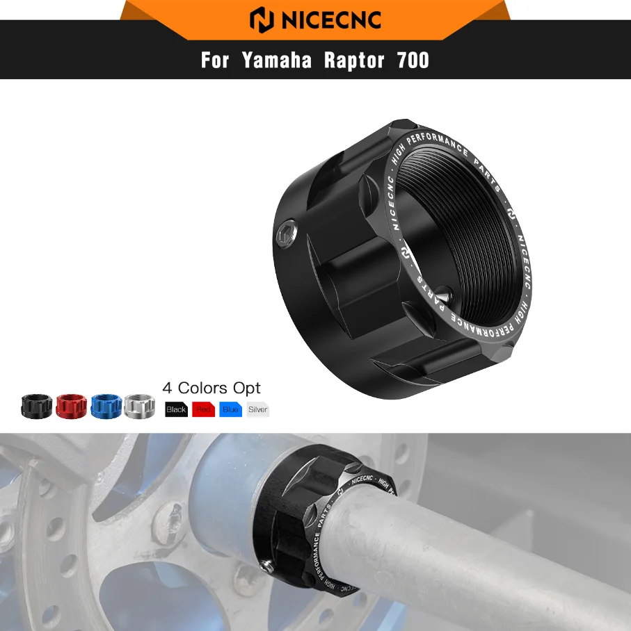 NICECNC ATV Rear Axle Nut For Yamaha Raptor 700 2006-2024 2008 2009 2018 2019 700R Raptor 2009-2024 YFZ450 2007-2013 Accessories