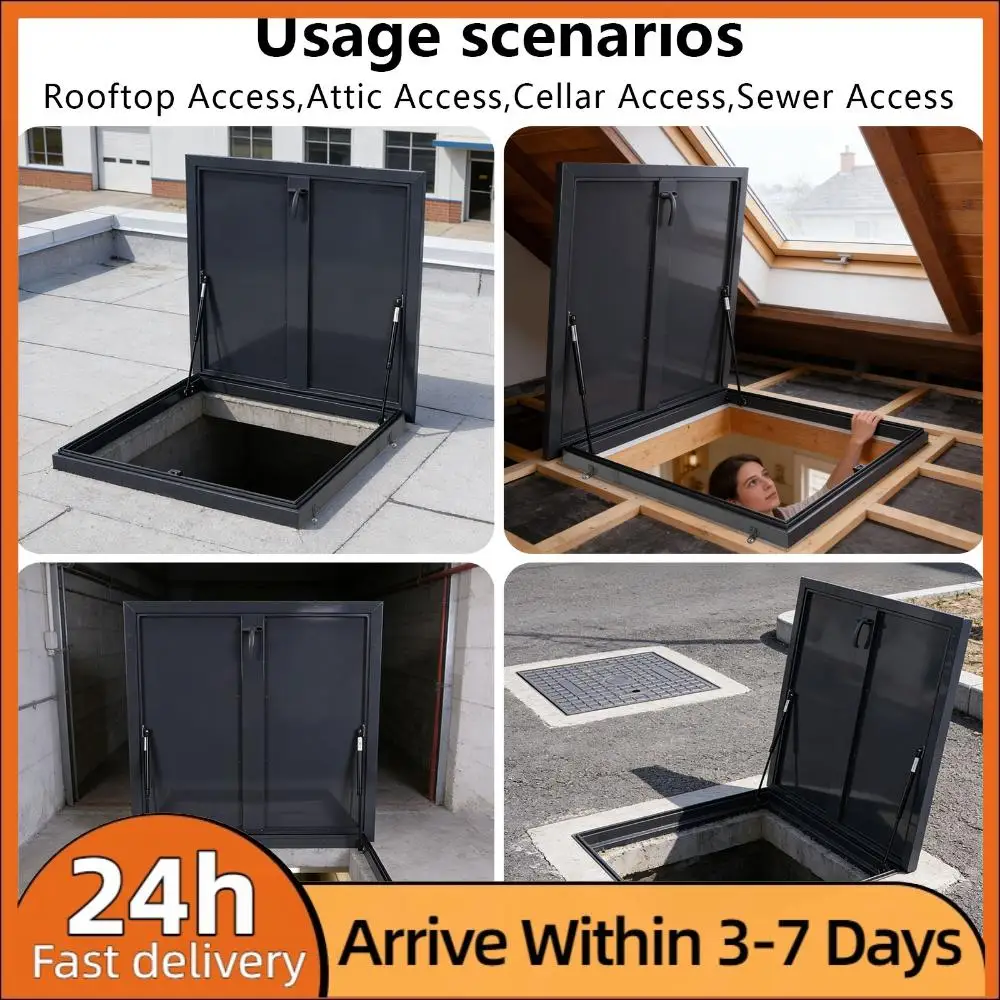 

Люк для доступа на крышу, водонепроницаемый, с алюминиевой рамой и оцинкованным листом, с ручкой-переключателем, для крышки колодца/погреба