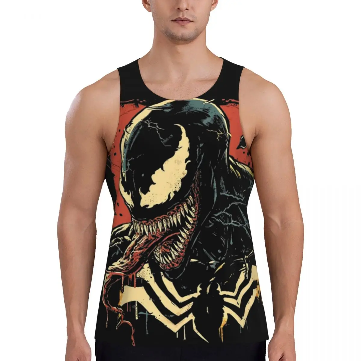 Quick Dry Venom Fury Exercise Tank Tops Singlet Tees Bodybuilding Fitness Gym Polyester Vest