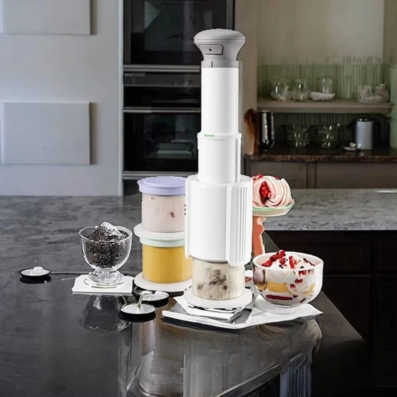 5-In-1 ice cream/sorbet/smoothie/mixed frozen dessert machine 1 liter capacity