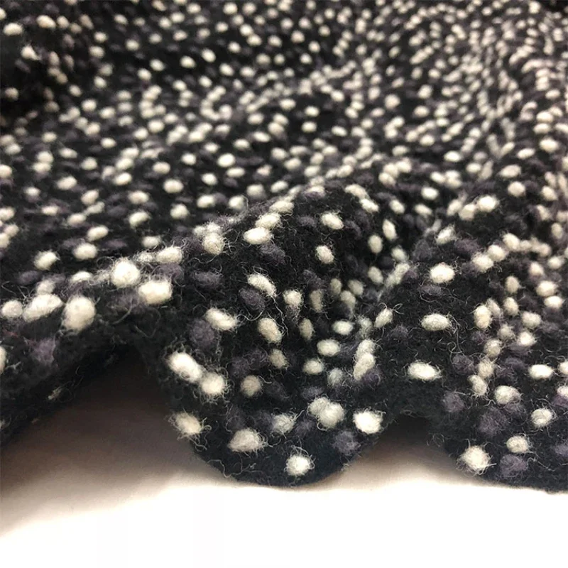 Wool Cashmere Fabric Jacquard Knitted European Brand Autumn Winter Thick Dress Coat Fabrics by the Meter Alibaba Express