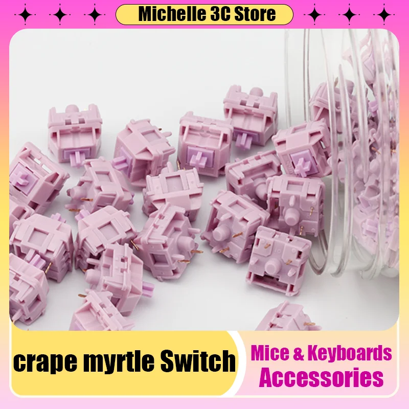 Crape Myrte Schalter mechanische Tastatur Schalter 70pcs 110pcs Achsen Tastaturen Zubehör Game Player Anpassung DIY echt