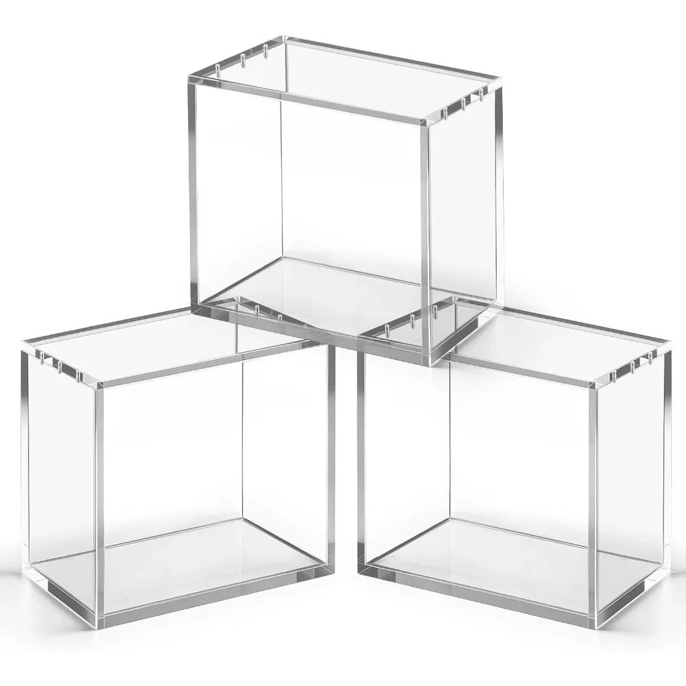 Collector's Showcase Magnetic ETB Acrylic Plastic Storage Box, 5mm Ultra-Transparent UV-Blocking Anti-Yellowing Top-Loading Dustproof Protector for Pokemon Elite Trainer Box, Modular Stackable Home Display Case, Acrylic Plastic Storage Boxes, Rigid Toploa