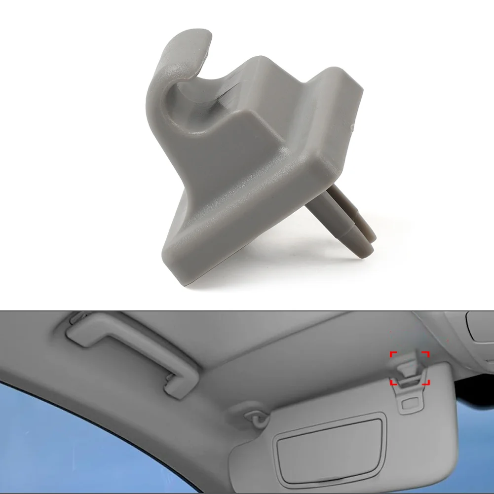 Sun Visor Clip Buckle Replacement Retainer For Ford E-150 E-250 E-350 Econoline Vans 2008-2014 ABS Grey