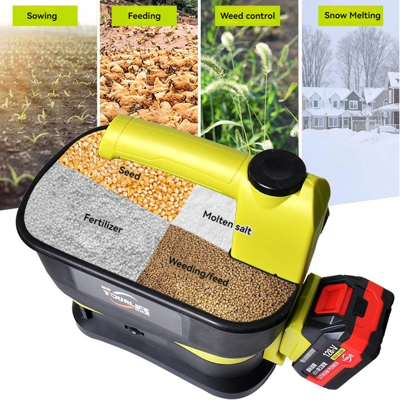 

Rechargeable Agricultural Fertilizer Spreader Fertilizer Applicator Portable Multifunctional Seeder For Grass Seed Vegetable