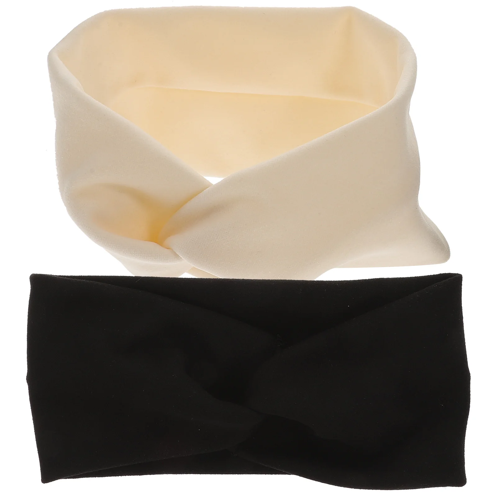 

2Pcs Baby Headb s Women Yoga Accessories Soft Warm Elastic Breathable Knotted Thin Stretchy Wide Headb s for Face Workout Hair