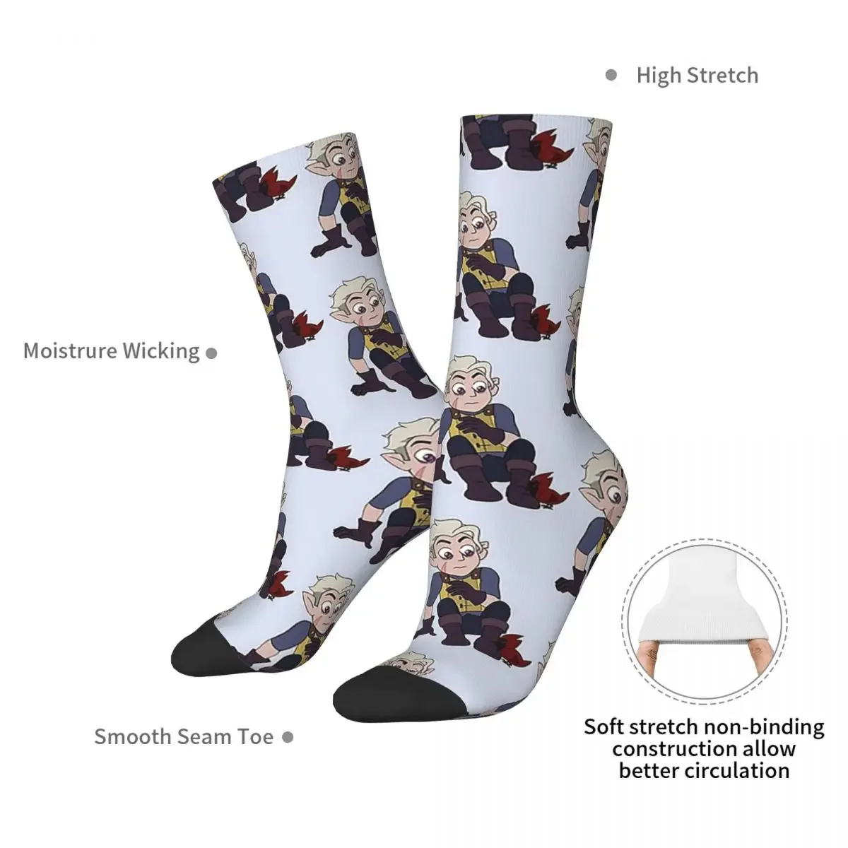 Hunter, The Golden Guard Owl House Socks Harajuku High Quality Stockings All Season Long Socks for Unisex Birthday Present