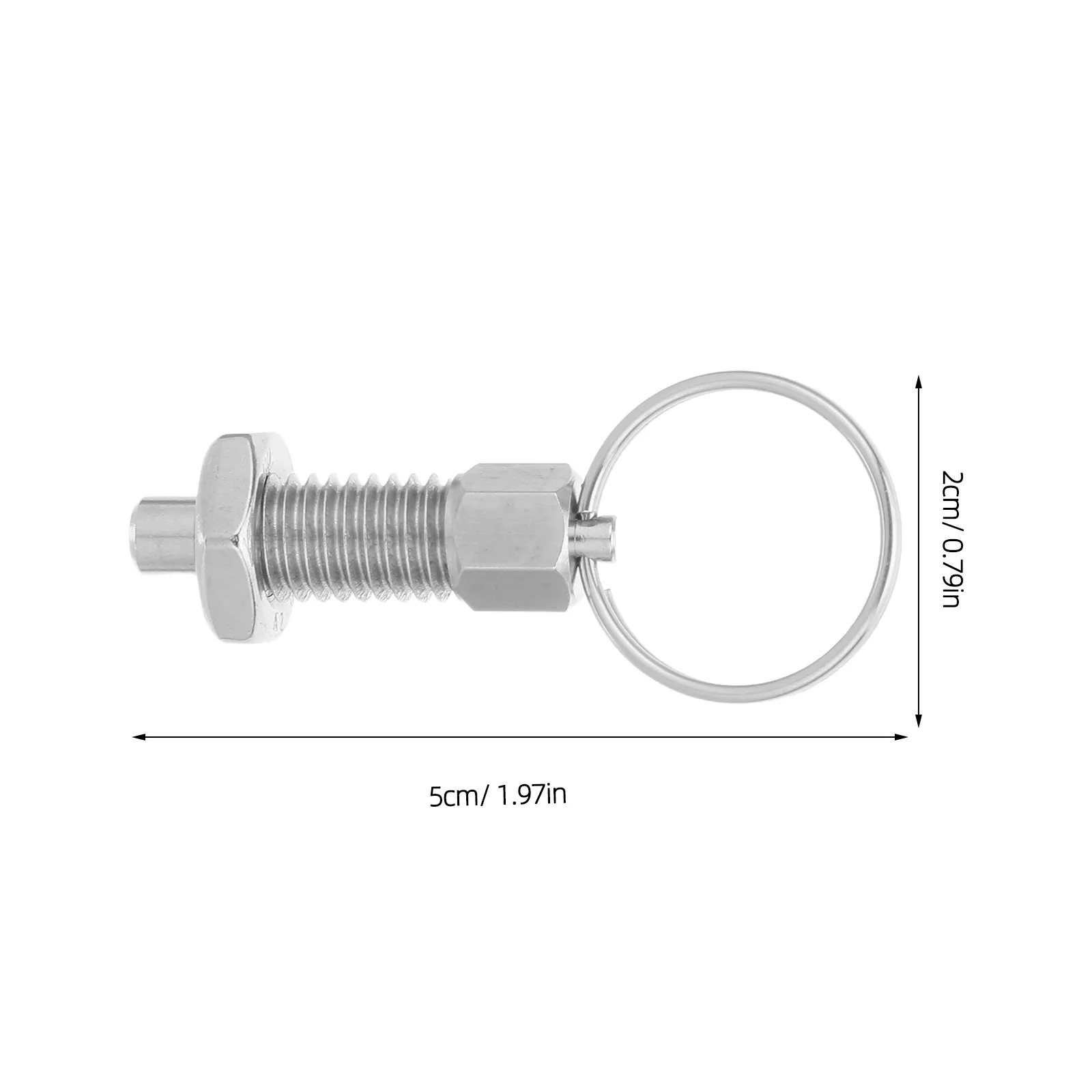 2Pcs Spring Plunger Knob Stainless Steel Retractable Indexing Pin Heavy Duty Locking Pin Trailer Gate Latch Industrial Equipment