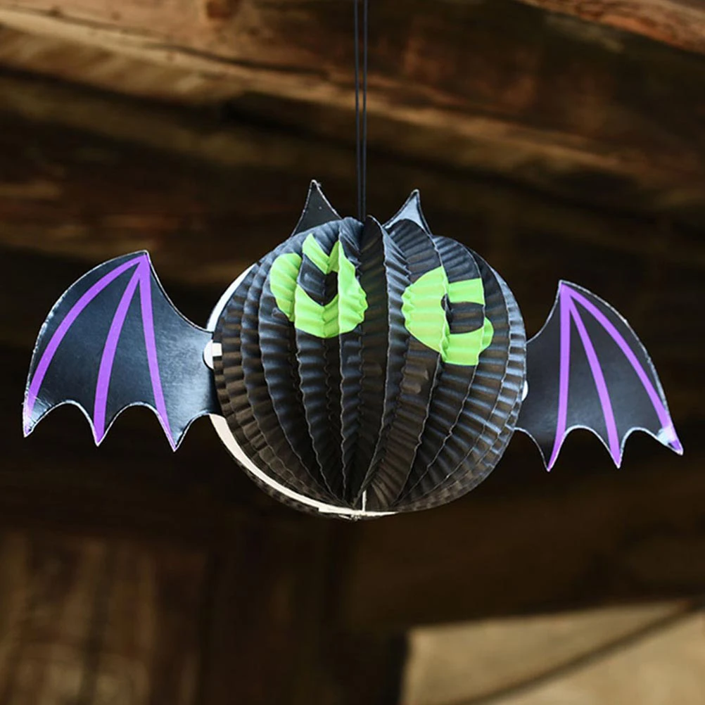 

9 pcs Halloween Pumpkin Spider Paper Lantern Decorative Hanging Light For Indoor Outdoor Festival Home Decoration Easy Install