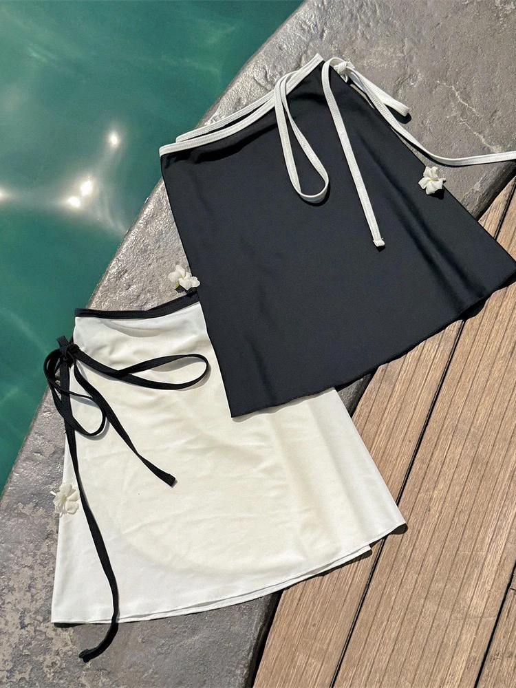 

Однотонная пляжная юбка-накидка для бикини, корейская версия, новинка, бренд SleAKF Love20