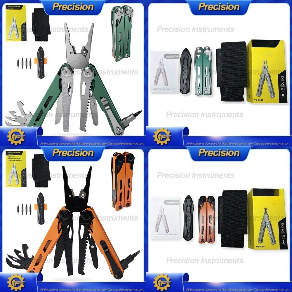 

2026 Тактические плоскогубцы из нержавеющей стали 28 в 1, многофункциональный инструмент для выживания на природе, набор инструментов EDC