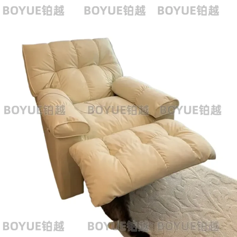 Space Capsule Rocking Chair Ergonomic Recliner for Gaming and Relaxation Comfortable Single Seat Lounger with Footrest for