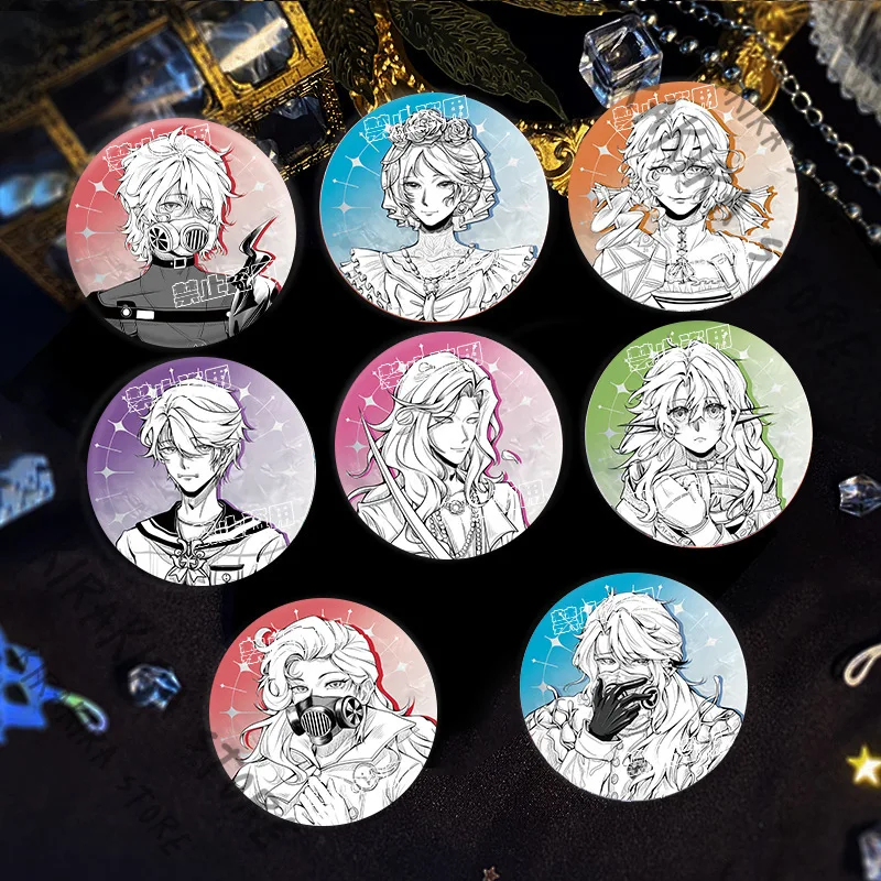 

Identity Ⅴ Aesop Carl Mary Ada Mesmer Emil Cheerleader. Badge Cosplay Anime Emblem Breastpin 58mm Bag Pendants Accessories
