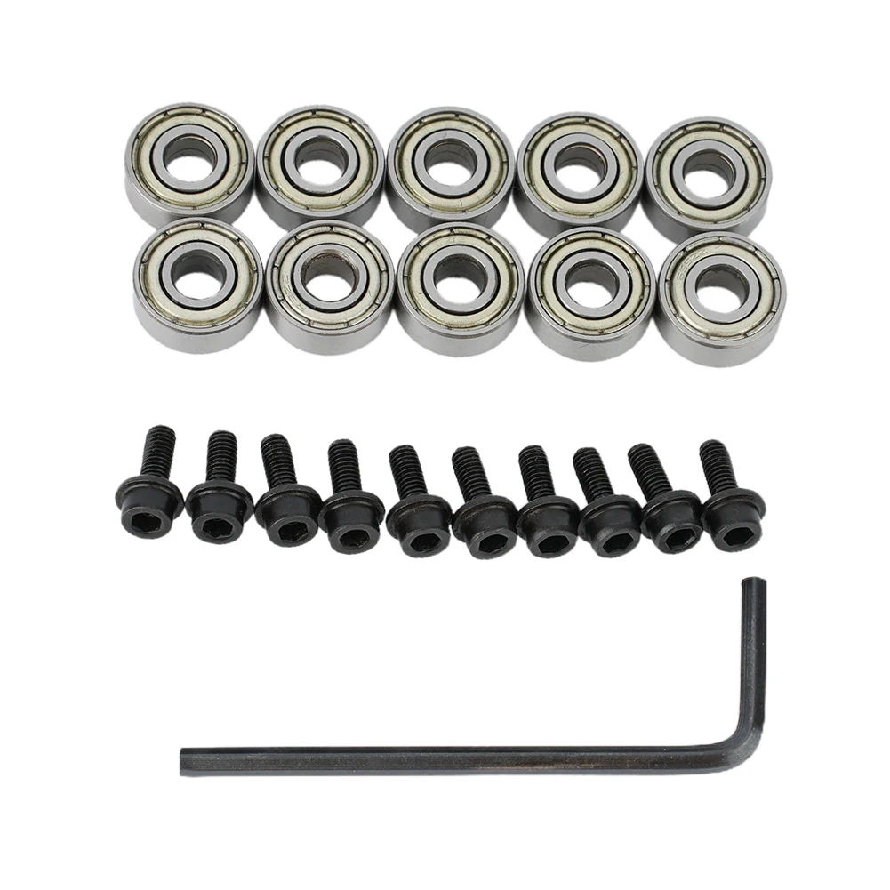 10Pcs Router Bits Top Mounted Ball Bearings Guide For Router Bit Bearing 12.7mm Repair Tools Power Tools Accessories Replacement
