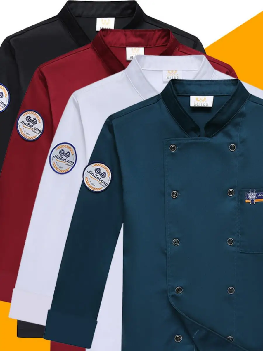 

Thiened Long Sve Work orm for Pastry Chef Autumn Winter Wear Restaurant Chef Clothing Baking Workwear M Model