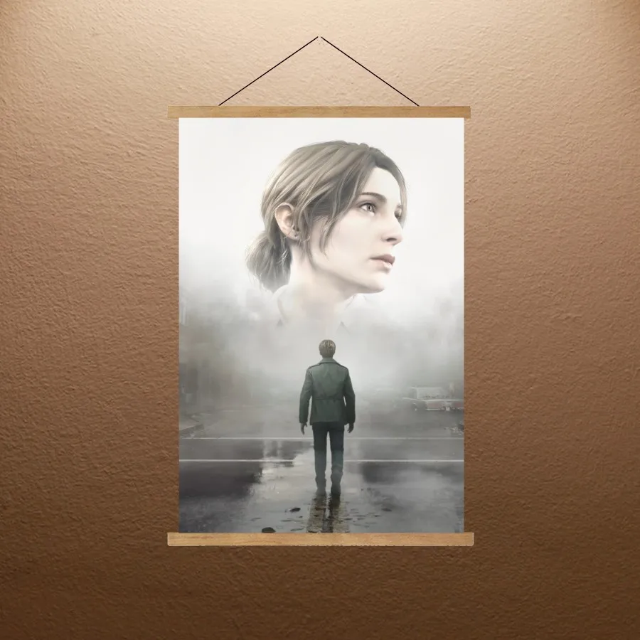 

Silent Hill 2 (Remake) Poster Horror Game Poster Game Room Wall Decor Playroom Wall Art Scroll Paintings Magnet Hanging Painting