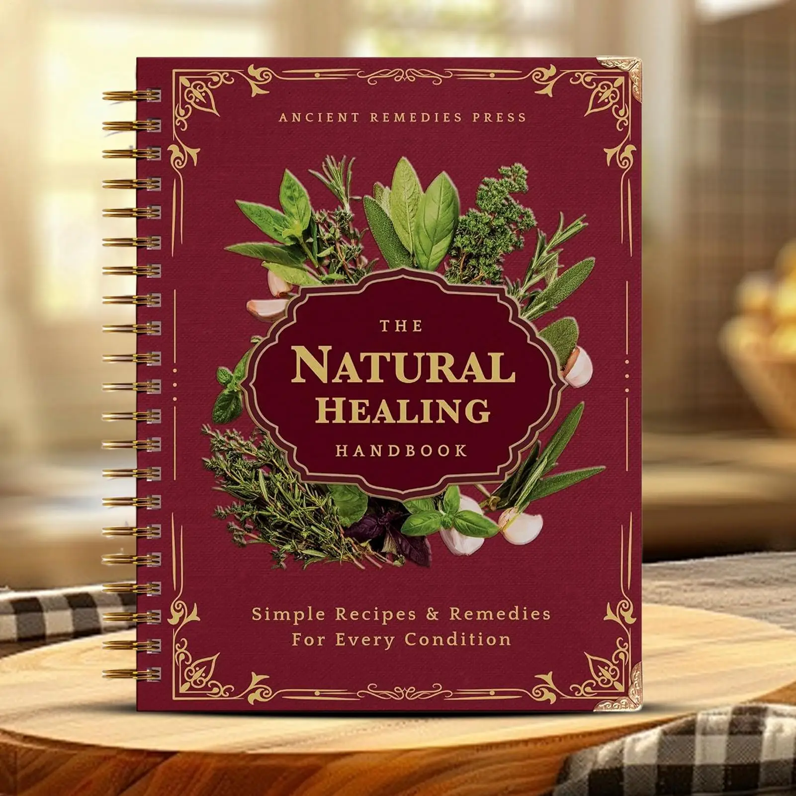 Human Health Guide Book Plant Theme Eating Recipe Spiral Binding Natural Book for Women Men Family Adult Elderly Chef Study
