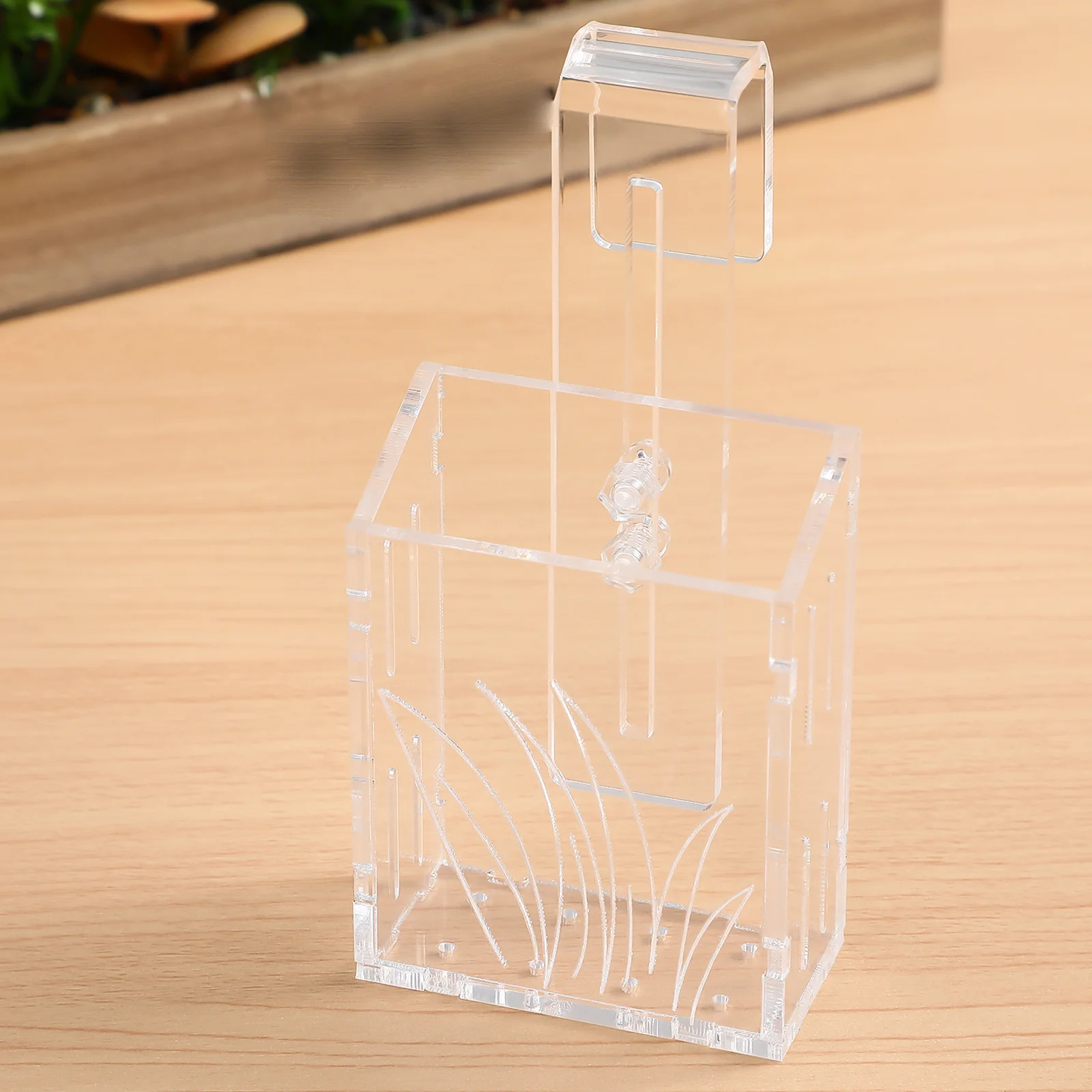 

Transparent Acrylic Aquarium Plant Holder Slanted Mouth Hanging Fish Tank Water Planter Aquatic Plant Pot Decoration