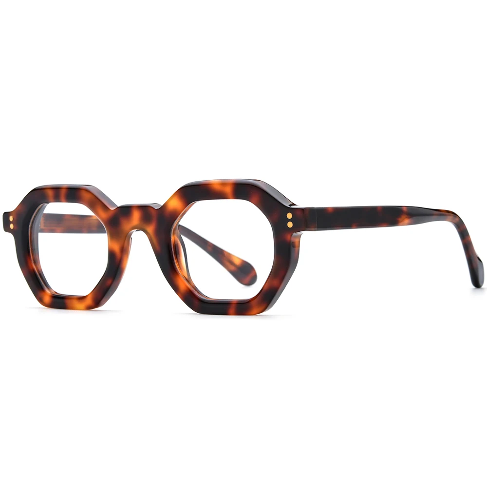 NIANZHEN Acetate Glasses Frame Men Polygon Brand Design Eyeglasses Women Retro Vintage Eyewear Japanese Spectacles 29002