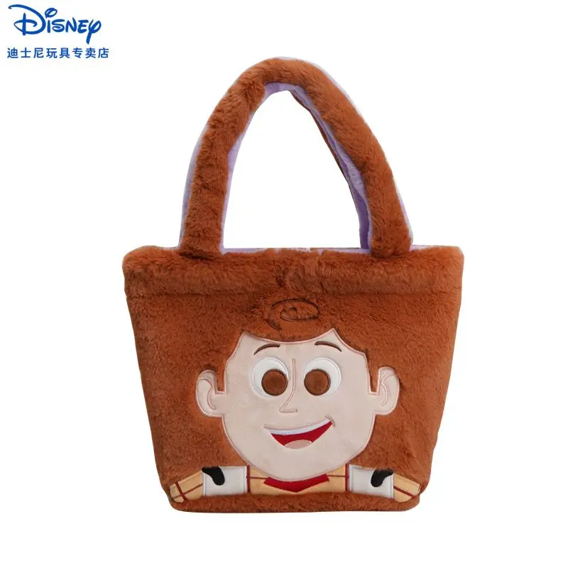 حقيبة ظهر كاواي ديزني توي ستوري وودي من القطيفة على شكل طنانة خفيفة لطيفة على الوجهين من سلسلة أنيمي حقيبة كتف حقيبة قطيفة هدية عيد ميلاد