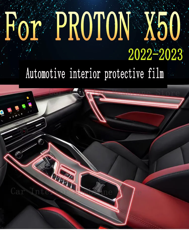 

For PROTON X50 2022 2023 Gearbox Panel Navigation Automotive Interior Screen Protective Film TPU Anti-Scratch Sticker