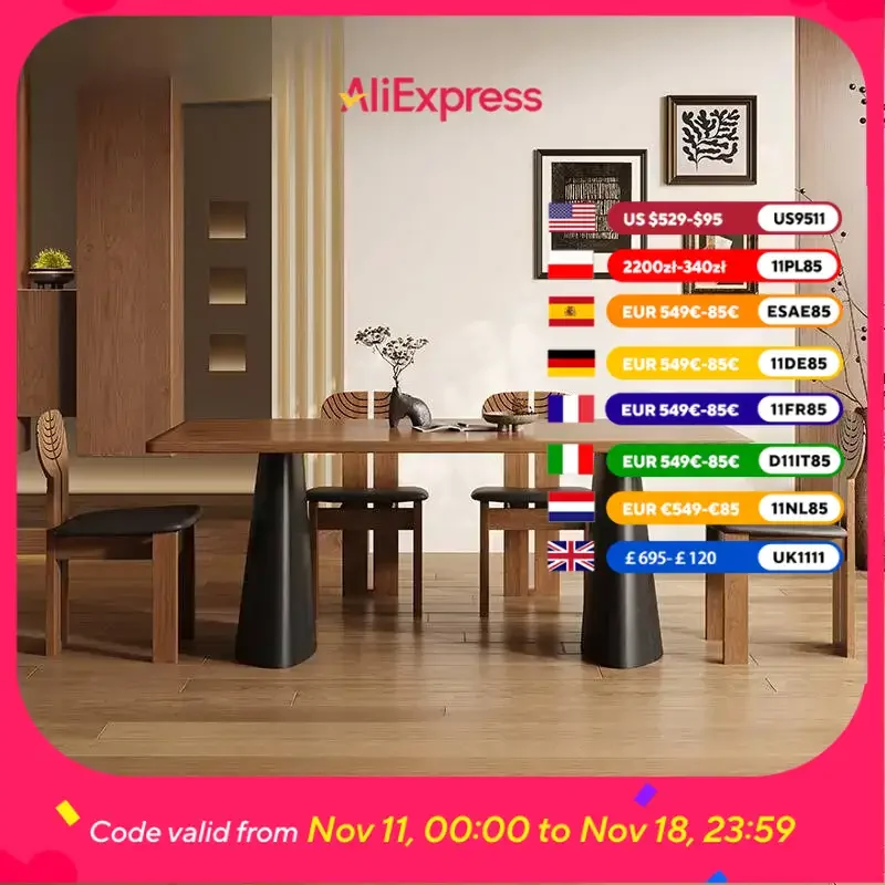 

Designer Wooden Study Table Unique Waterproof Nordic Luxury Dining Table Coffee Salon Modern Mesa De Jantar Furniture Home