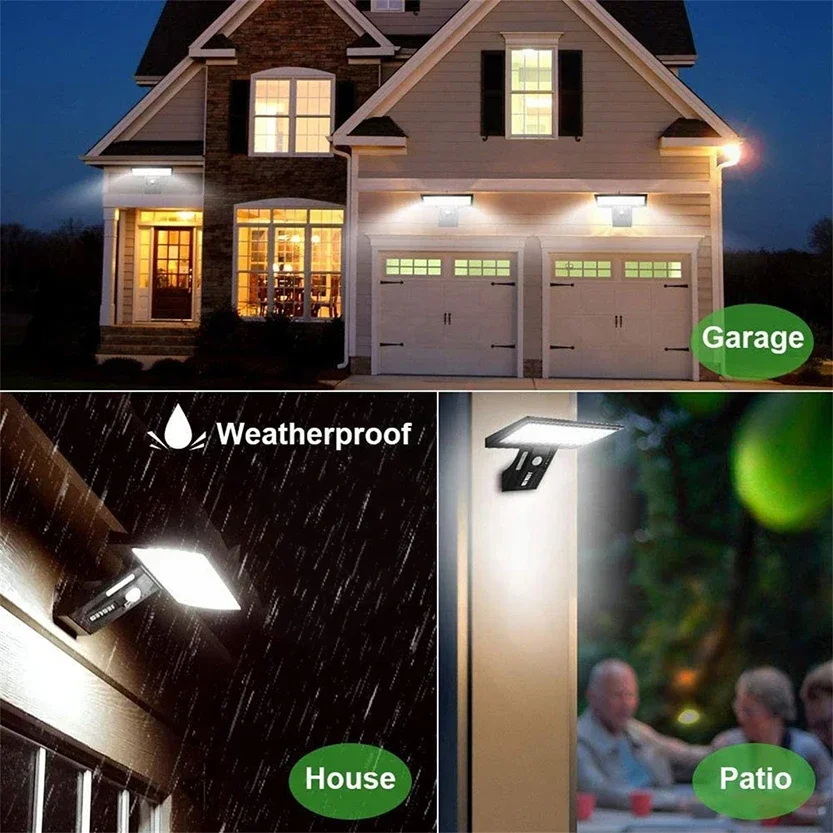 Newest Super Bright Solar Street Lights Outdoor Human Motion Sensor Waterproof 3 Modes Induction Wall Lamp for Yard Garden Light