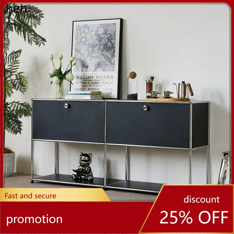 CZ Vintage Modular Cabinet Stainless Steel Sideboard i Living Room Storage Chest