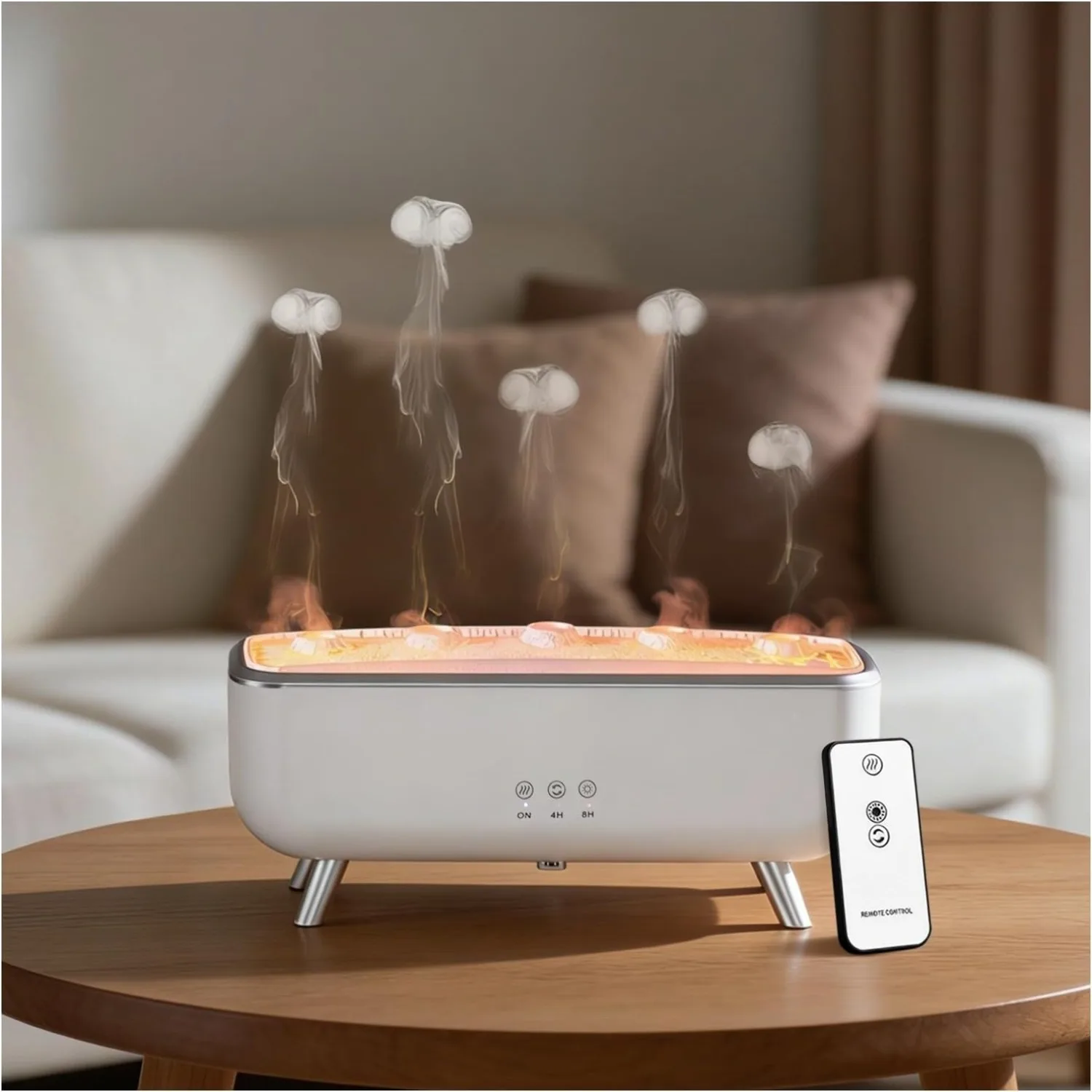Jellyfish Diffuser Humidifier, Essential Aromatherapy 300ML Ultrasonic Diffuser, 7 Colors Light for Large Room Office Bedroom