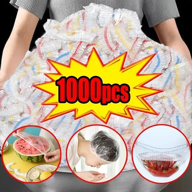 Plastic Food Cover Bags Food Grade Fresh-keeping Transparent Packaging Bag Reusable Wrap Kitchen Disposable Colorful Cling Film