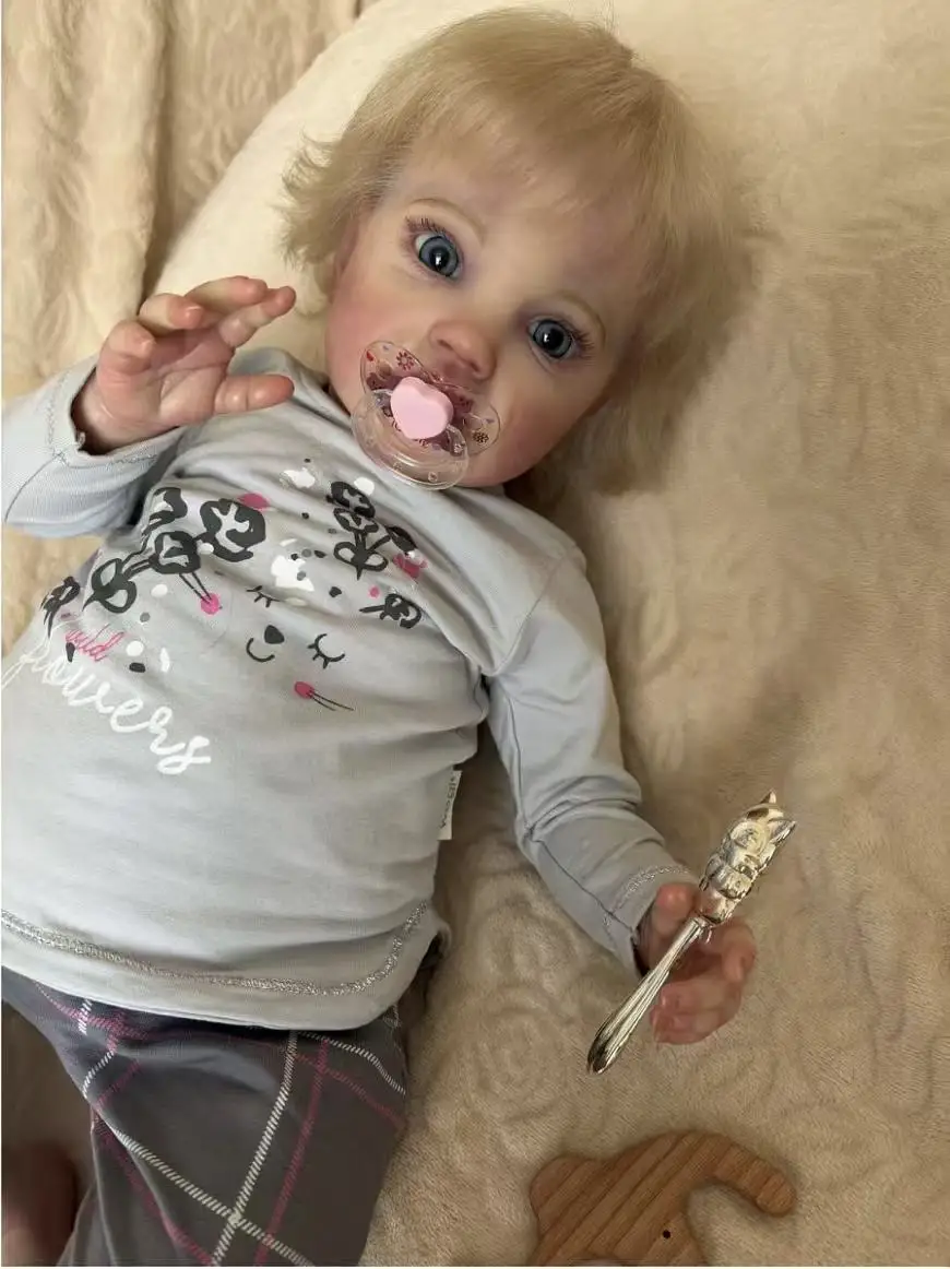 

St.Store Already Painted 24inch Lottie Toddle Baby Reborn Doll Rooted Hair As Gift