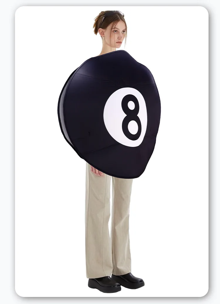 Unisex Herren Billardtisch Magic 8 Ball Kostüm für Fasching, Karneval, Halloween, Erwachsenen-Billardtisch-Kostüm für Paare – Detail 10