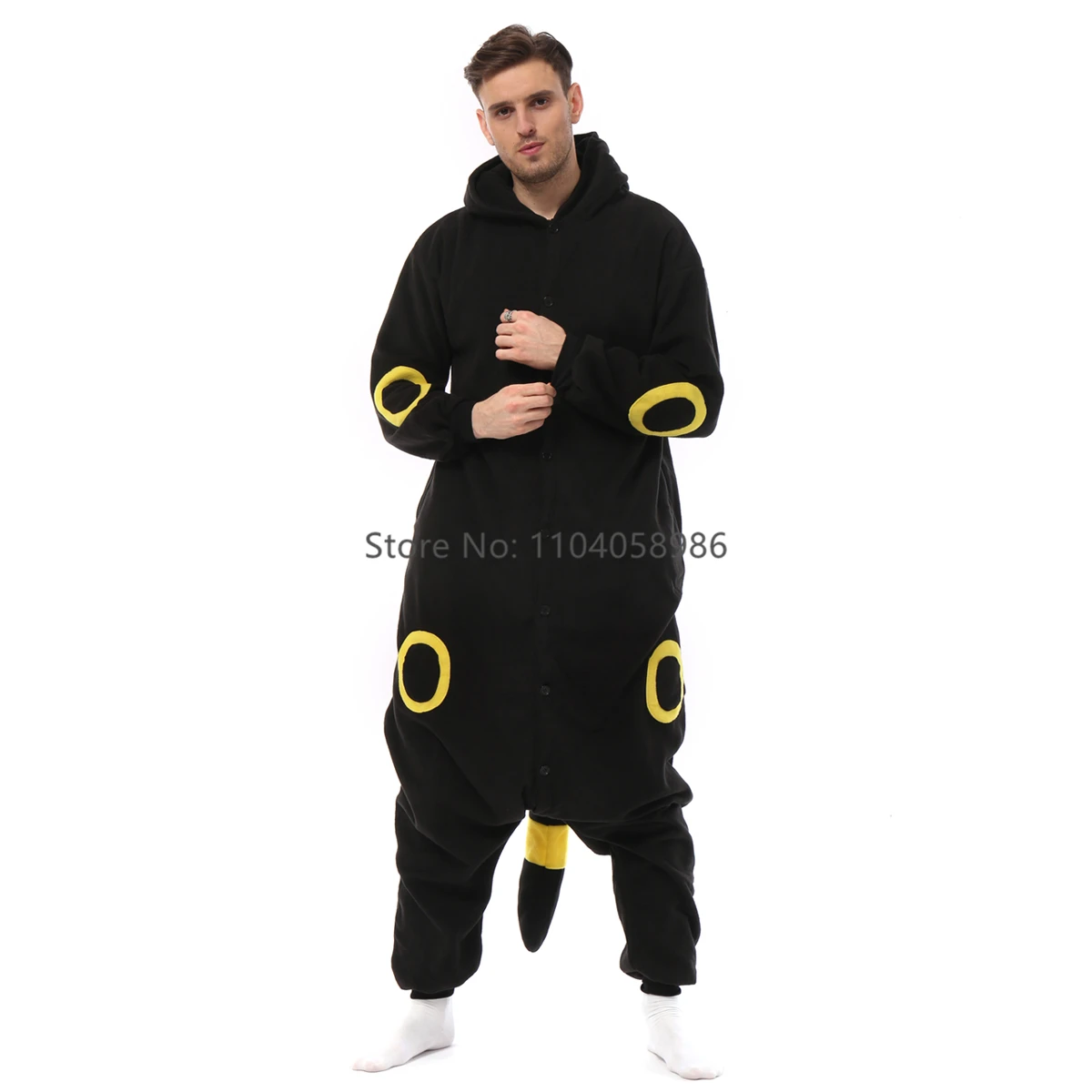 Kigurumi Costume Halloween Onesie Yellow Blue Circle For Women Men Adult Kids Pyjamas Cartoon Pajama Cosplay Party Homewear