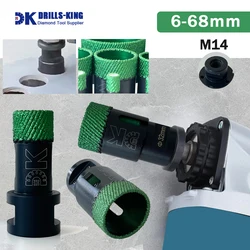 Drills-King 1pc Diamond Drill Core Bits Porcelain Ceramic Tile Granite Marble Drilling Crown M14 Thread Hole Saw Cutter