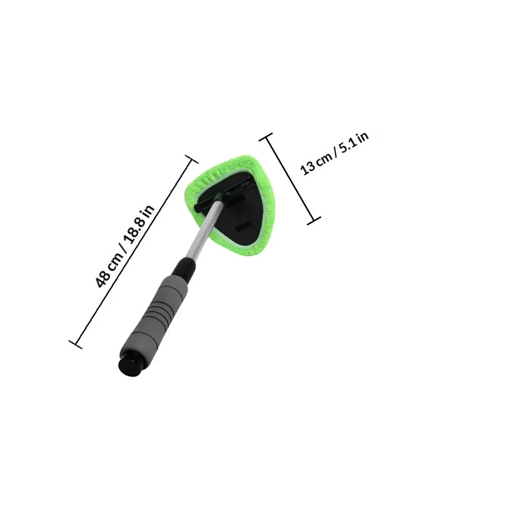 1Pcs Windshield Cleaner Car Window Cleaning Tool Retractable Long Handle Triangular Head Easy to Clean Hard to Reach Vehicle