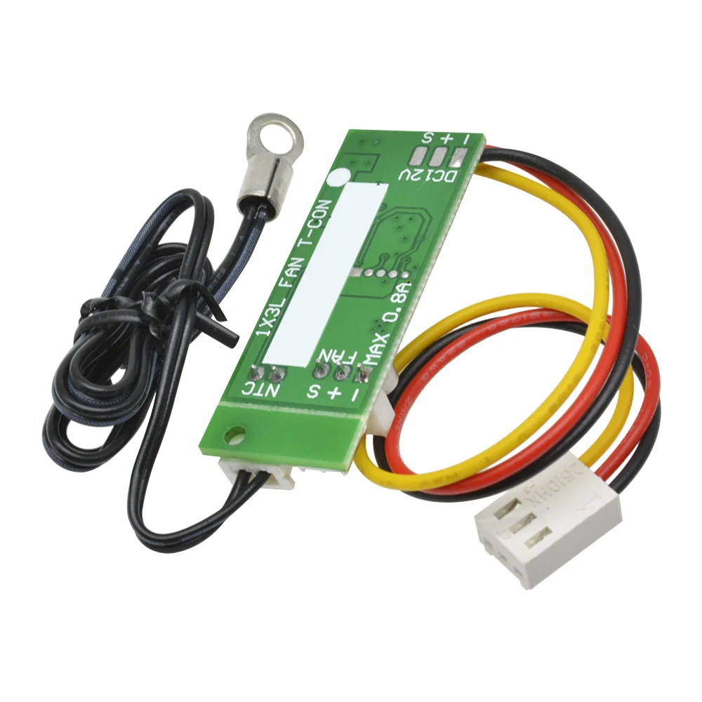 Single-channel DC12V 2-3-wire fan temperature control speed control module temperature control speed governor 3P with probe line