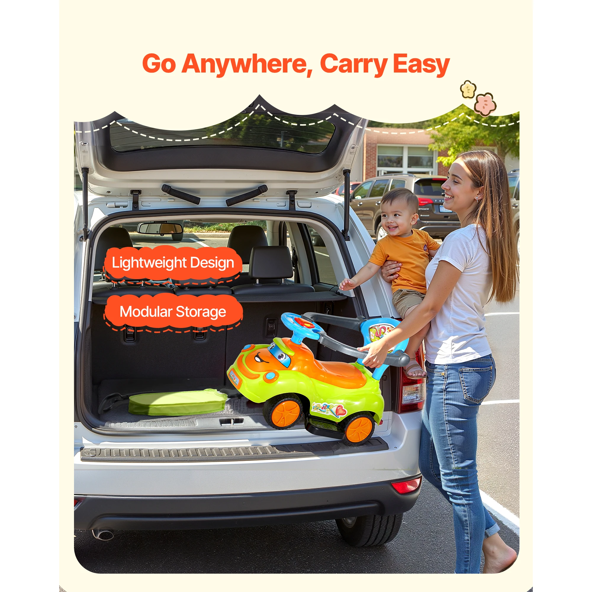 Kids Foot-to-Floor Ride-On Car 5