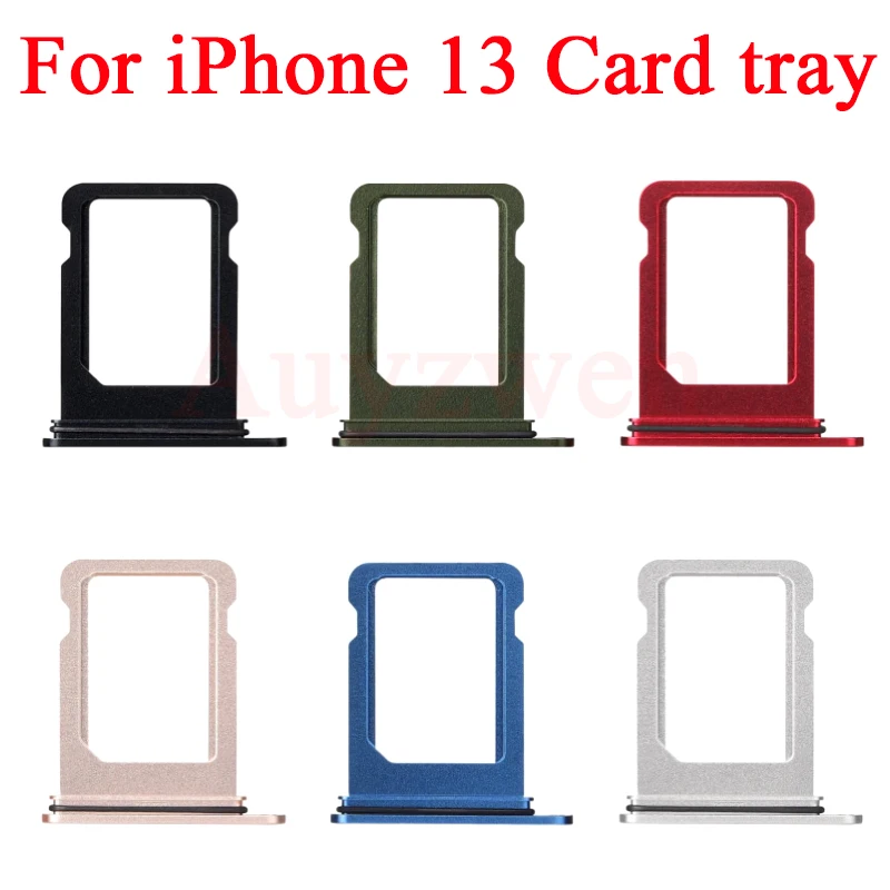 Auyzwen For iPhone 13 13mini Dual Single Sim Card Tray Slot Holder Replacement Parts With Card needle