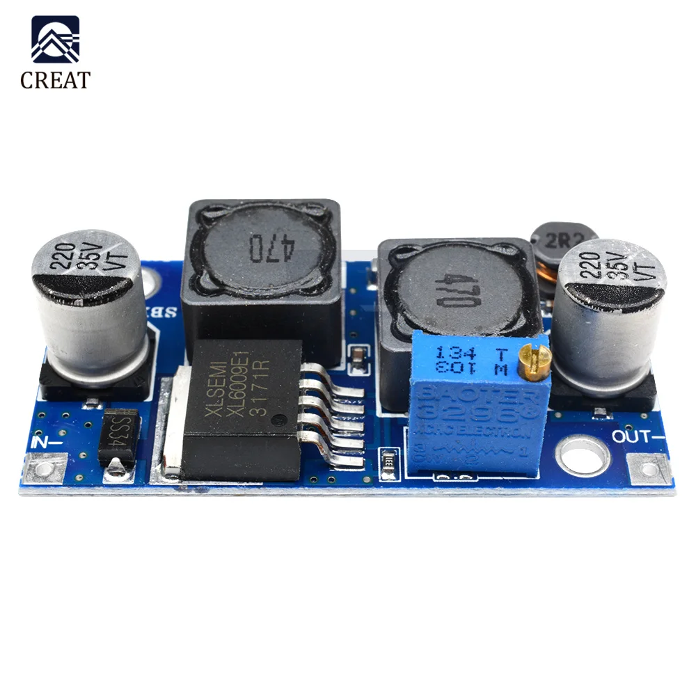 XL6009 Auto Step-up Circuit Boost Buck Adjustable Step Up Step Down Converter Module Solar 1.25-36V Voltage Board MOSFET Switch