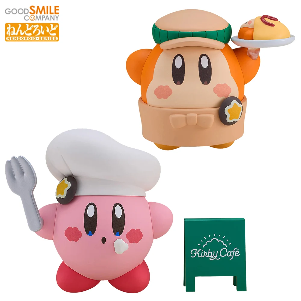 NUEVA empresa Original Good Smile Nendoroid Kirby & Waddle Dee (Kirby Cafe Ver.) Bonitos juguetes coleccionables de figuras de acción de anime de 10 cm