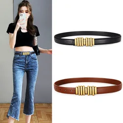 Ceinture en cuir de luxe pour femmes, décoration de ceinture, robe, trempée, accessoires de pull, Ins2022, nouveau