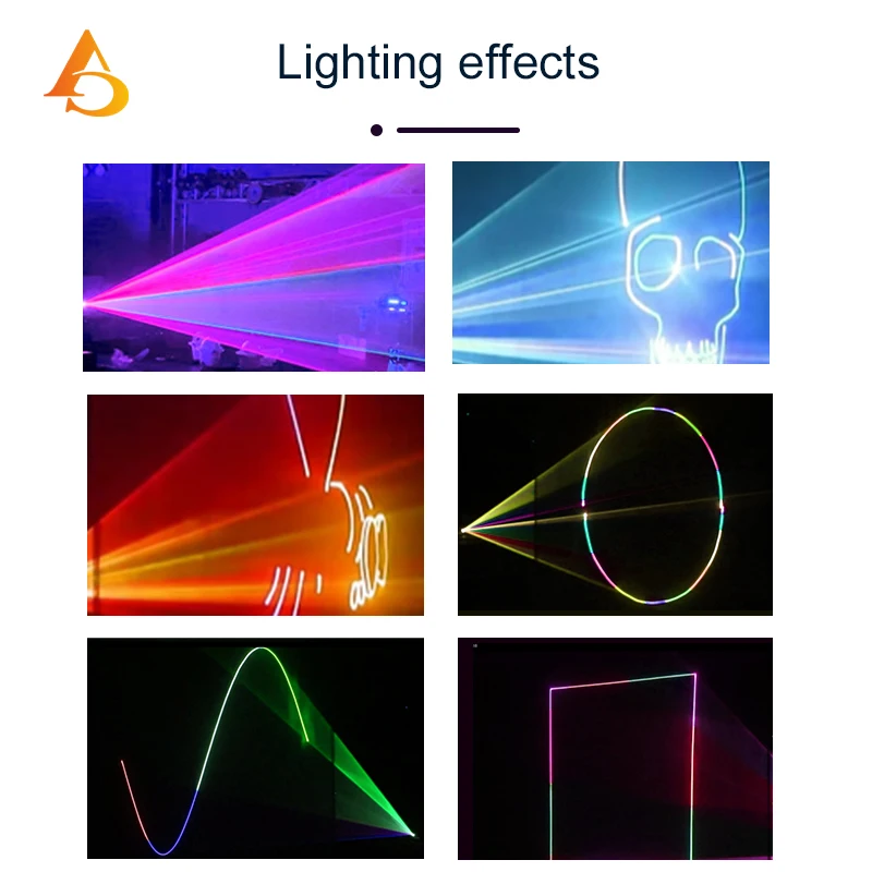 4 Lenses DMX Laser Stage Light Projector RGB Beam Disco Show DJ Party Light