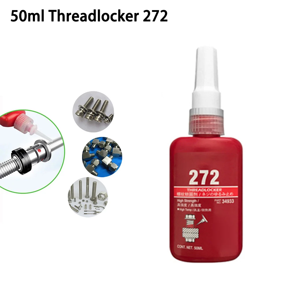 Tools Threadlocker 272 Red Sealing Ethyl Dimethacrylate High Strength Threadlocker -54℃～230℃ 50ml Anaerobic Glue