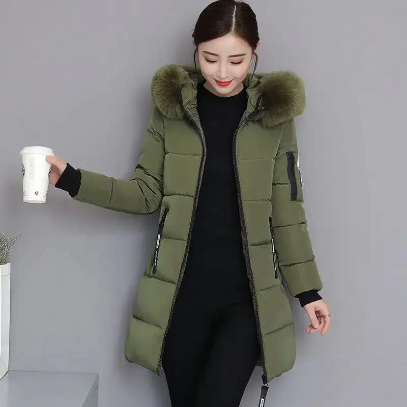 Women's Autumn Winter New Coats Fashion Korean Version Clothes Cotton Jacket Fur Collar Overcoat Slimming Women Tops And Blouses