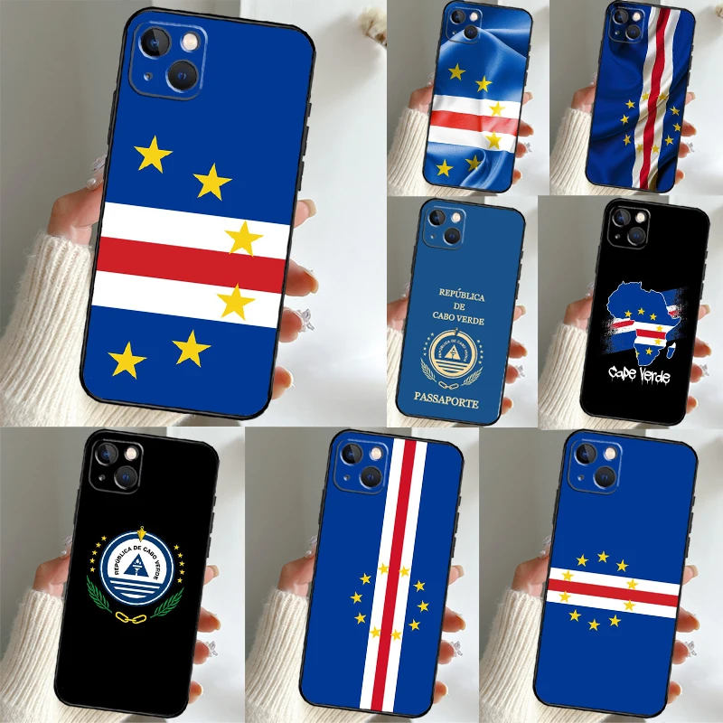 كيب فيردي العلم قضية الهاتف آيفون 17 برو ماكس 15 14 13 12 11 16 برو ماكس زائد ميني 16e 17 الهواء فوندا غطاء #1