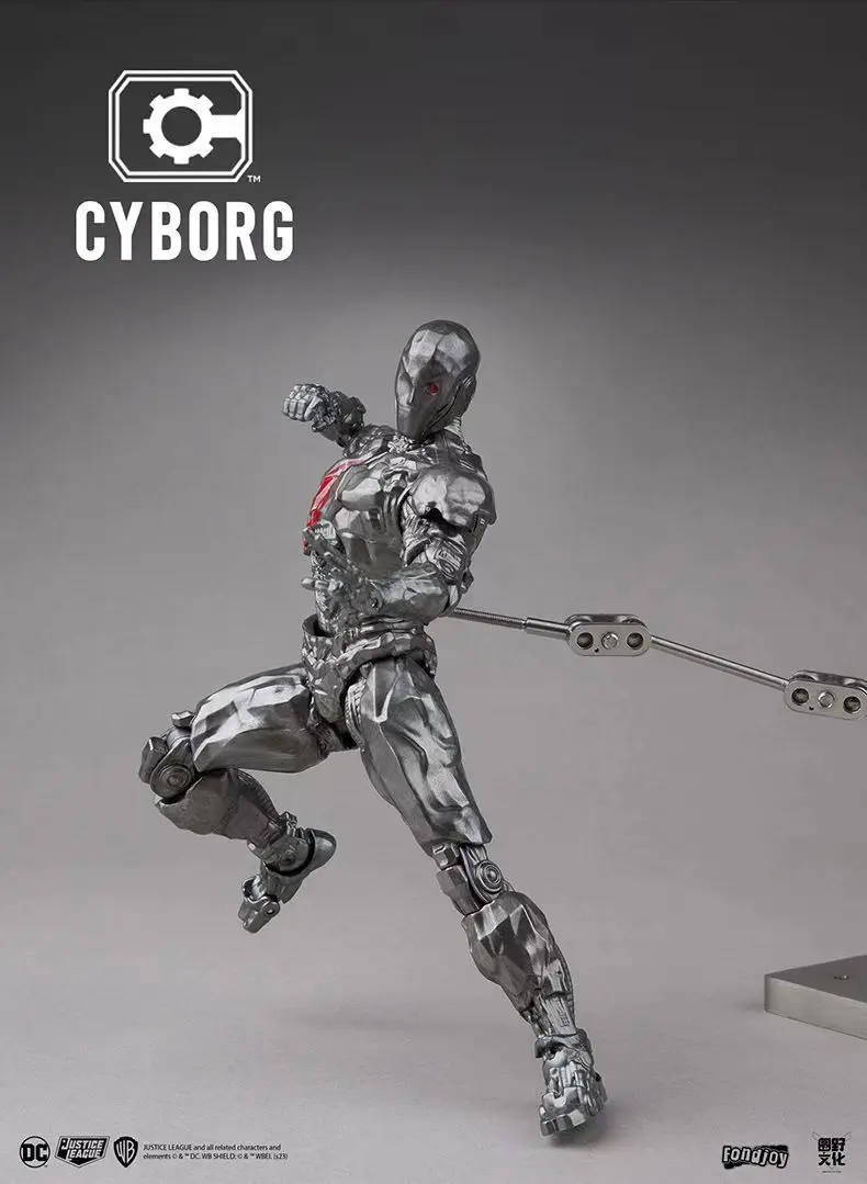 Figur Aksi Anime Marvel Avengers 20Cm Patung Seri Liga Keadilan Cyborg Boneka Model Bergerak Sendi Hadiah Penggemar Mainan Anak-anak