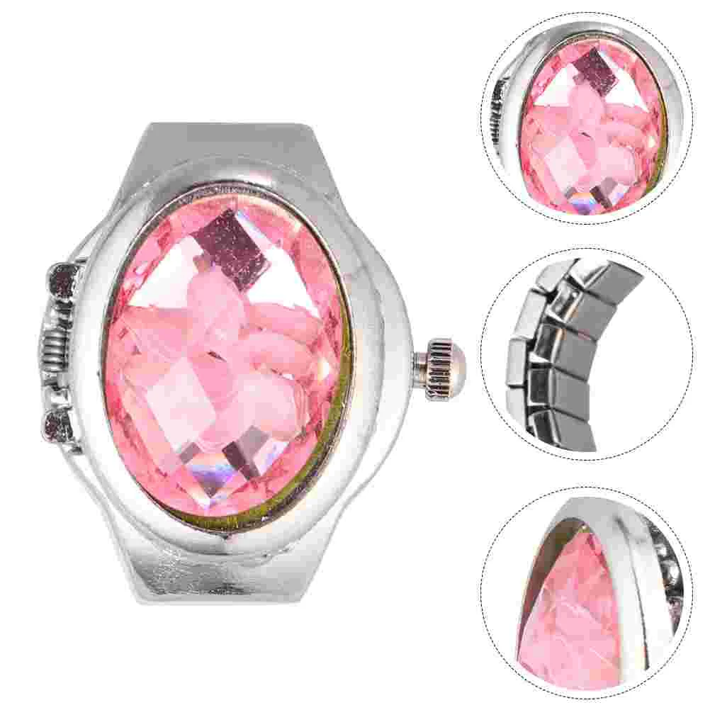 2 Pcs Ring Watch Stylish Watches Flip-up Cover Clamshell Finger Fashionable Creative Quartz